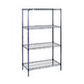 Nexel Plate Starter Shelf Unit, Chrome - 24 x 72 x 86 in. 24728C